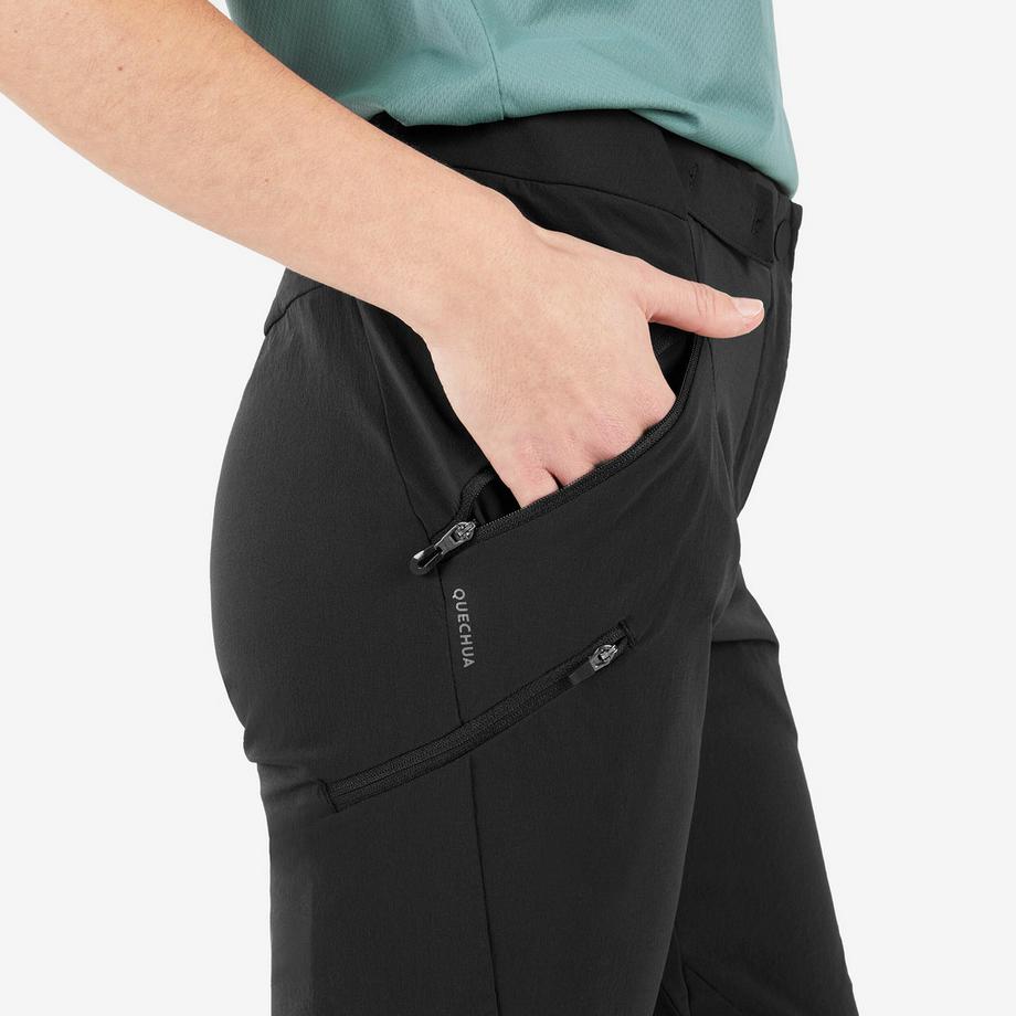 QUECHUA  Pantaloni capri donna trekking stretch sintetico 