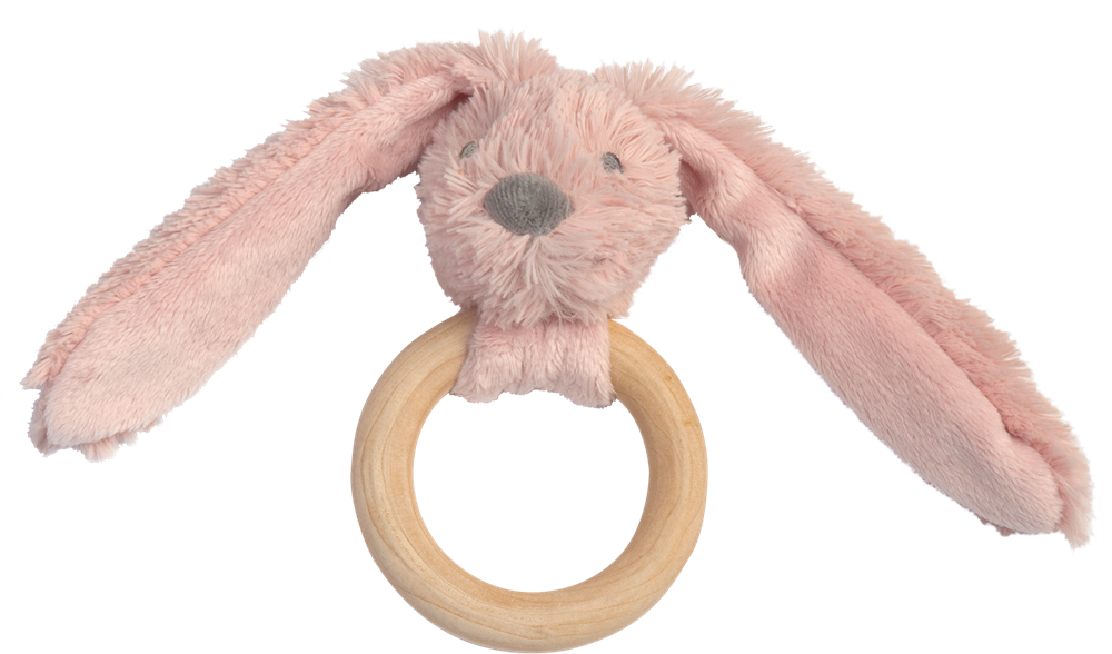 Happy Horse  Old Pink Rabbit Richie Beißring aus Holz 12 cm 