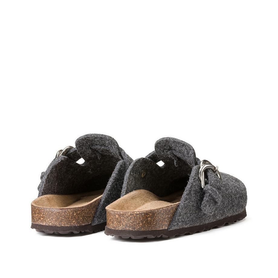 La Redoute Collections Filzpantoletten mit Schnalle  