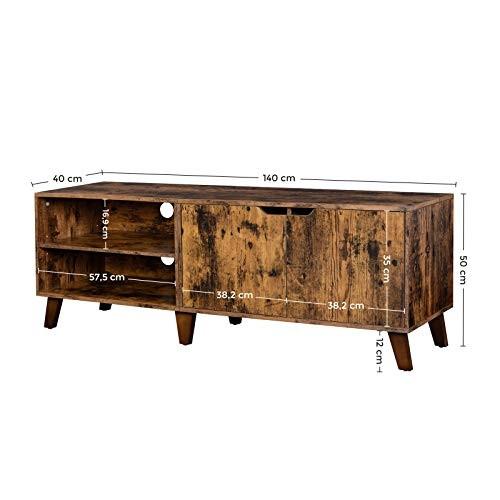 Pricenet Mobile TV marrone rustico con spazio per TV da 60 pollici  