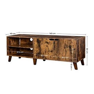 Pricenet Mobile TV marrone rustico con spazio per TV da 60 pollici  