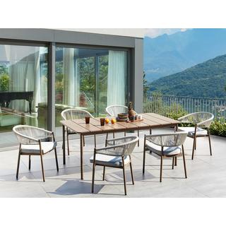 Beliani Table de jardin en Aluminium Moderne FLAVIA  