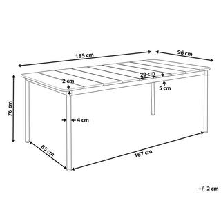 Beliani Table de jardin en Aluminium Moderne FLAVIA  