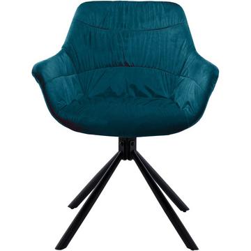 Chaise de salle à manger avec accoudoirs Gribstox turquoise