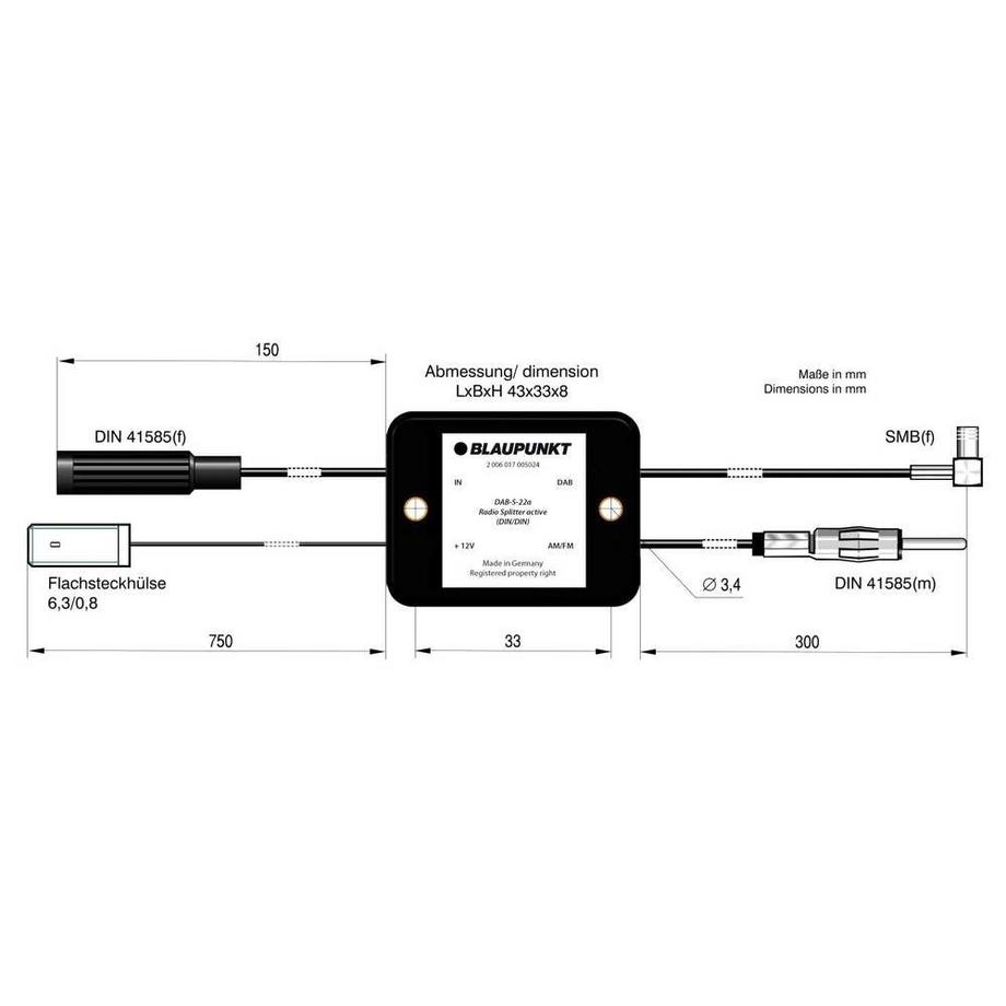 Blaupunkt  Auto-Antennen-Adapter 