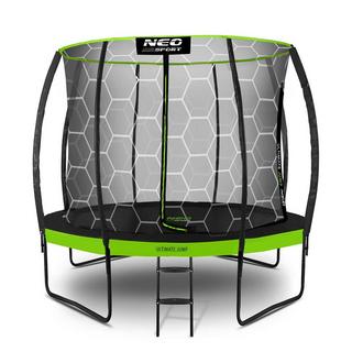 B2X Trampolino profilato per il giardino 8ft/252cm con rete protettiva interna Neo-Sport  