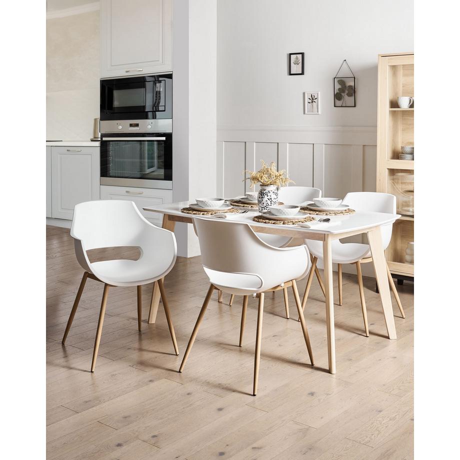 Beliani Esszimmerstuhl 4er Set aus Kunststoff  MILLERS  