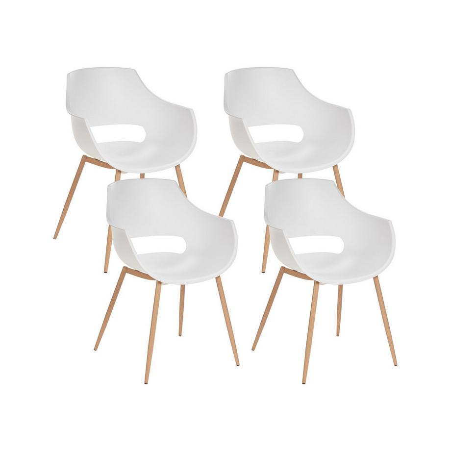 Esszimmerstuhl 4er Set aus Kunststoff  MILLERS