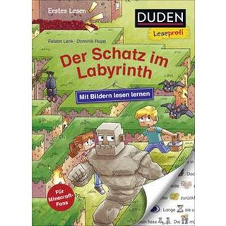 Duden Leseprofi - Mit Bildern lesen lernen: Der Schatz im Labyrinth Lenk, Fabian; Rupp, Dominik (Illustrationen) Couverture rigide 