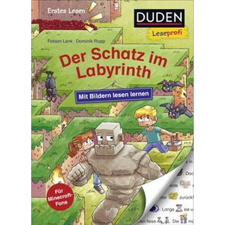 Duden Leseprofi - Mit Bildern lesen lernen: Der Schatz im Labyrinth Lenk, Fabian; Rupp, Dominik (Illustrationen) Couverture rigide 