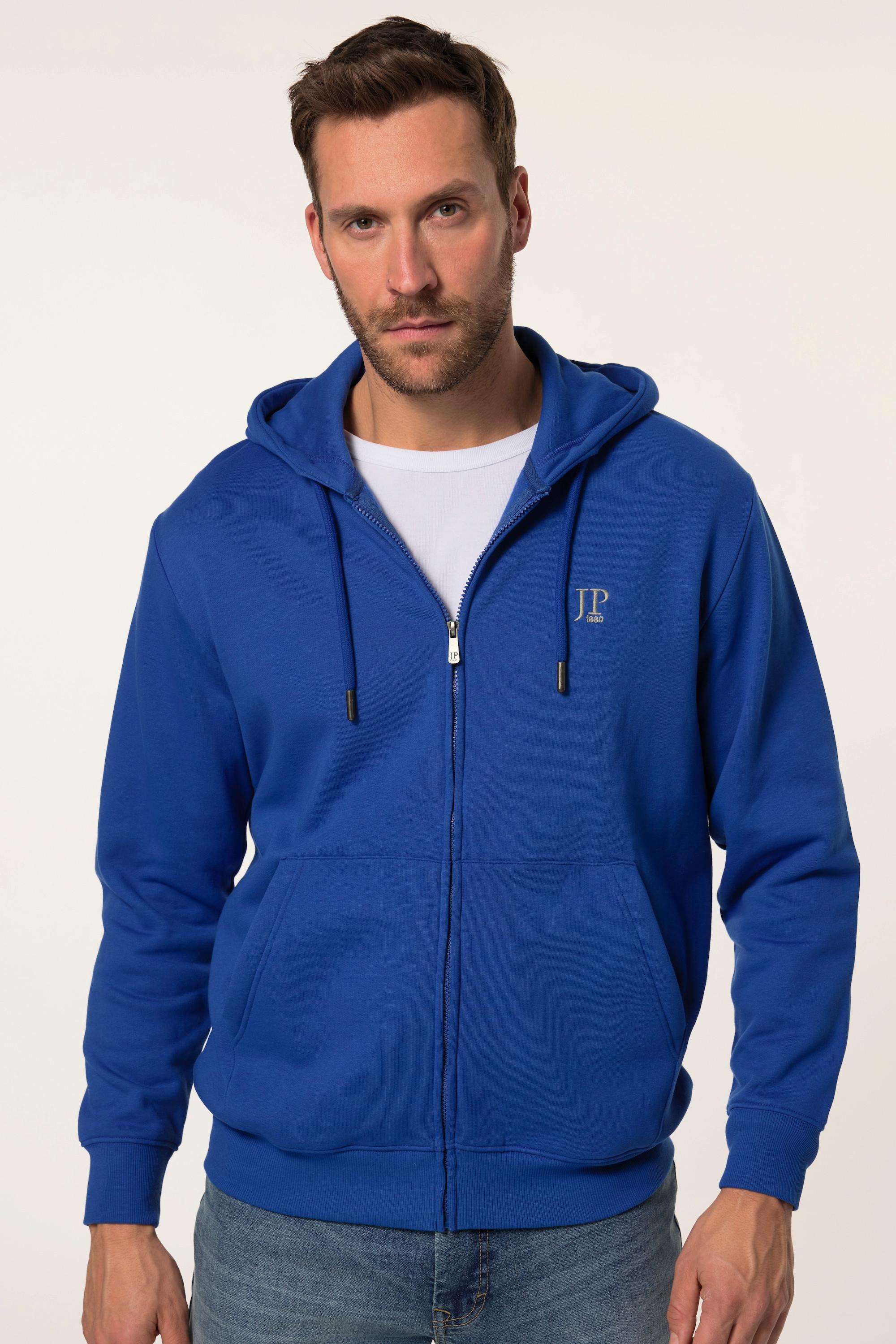 JP1880 Hoodiejacke mit Reissverschluss und Kängurutasche  