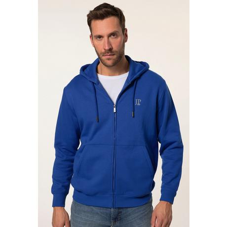 JP1880 Hoodiejacke mit Reissverschluss und Kängurutasche  