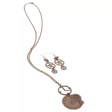 SteampunkHalsketten und OhrringSet