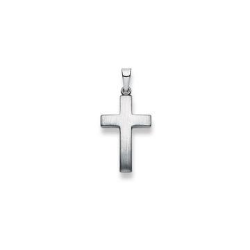 Pendentif croix en or blanc 750, 28x14mm