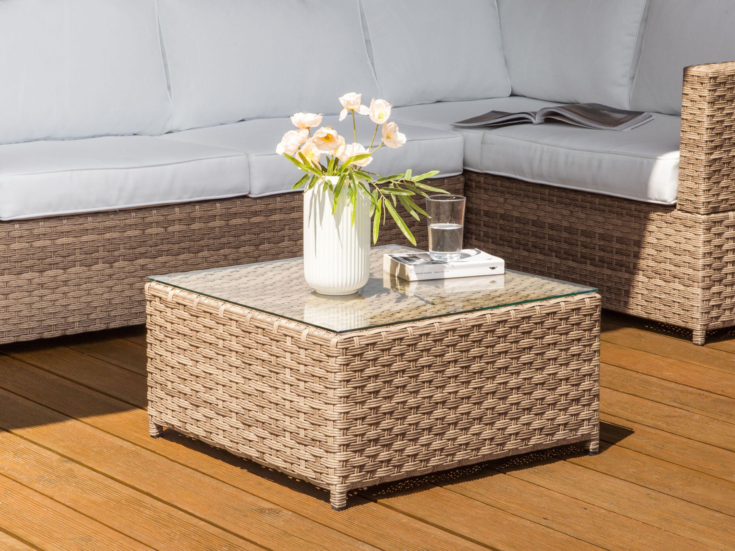 Beliani Set lounge pour jardin en Polyrotin Scandinave AVOLA  