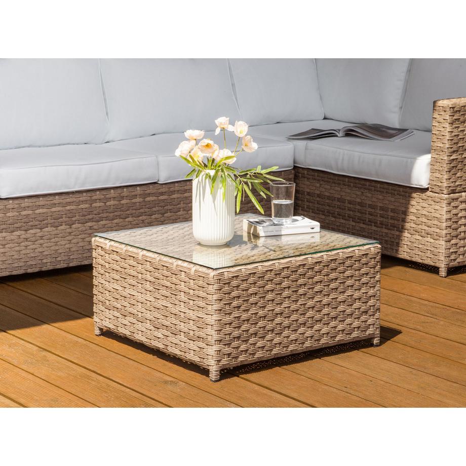 Beliani Lounge Set aus PE Rattan Skandinavisch AVOLA  