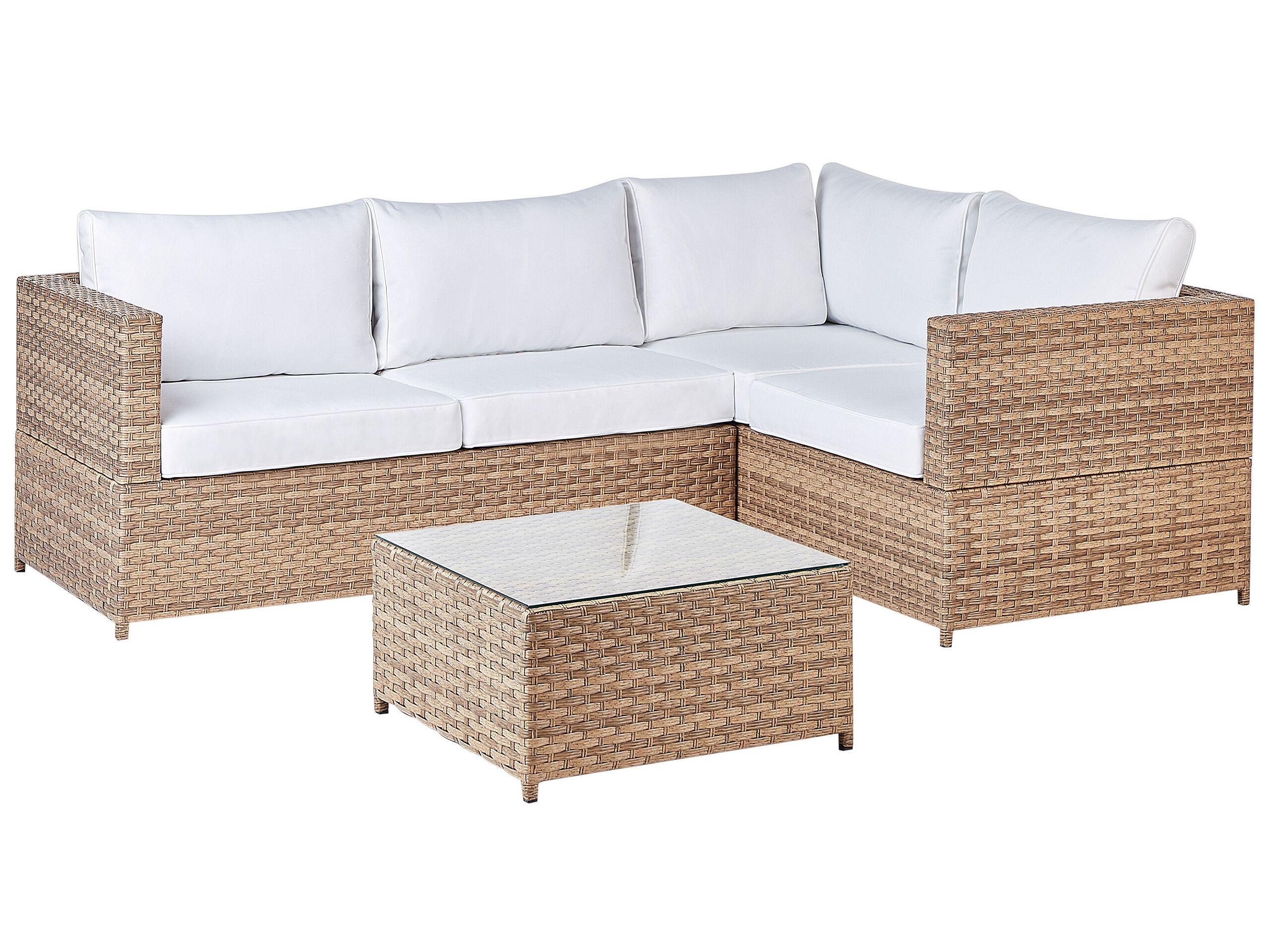 Beliani Set lounge pour jardin en Polyrotin Scandinave AVOLA  
