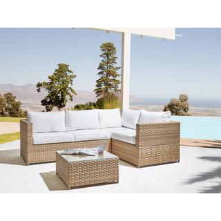 Beliani Set lounge pour jardin en Polyrotin Scandinave AVOLA  