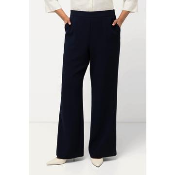 Pantalon de tailleur à jambe droite et large. Taille élastique