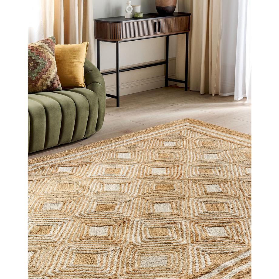 Beliani Tapis en Jute Boho MENGEN  
