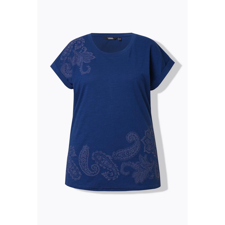 Ulla Popken T-shirt Oversize Imprimé 3D Col Rond Manches Courtes  