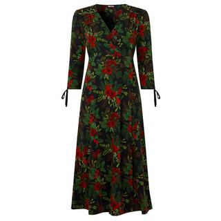 Joe Browns  PETITE Robe Enveloppante Velours Florale 