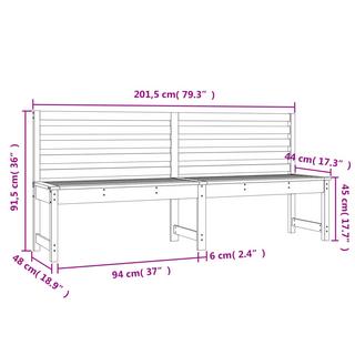 VidaXL Banc de jardin bois de pin  