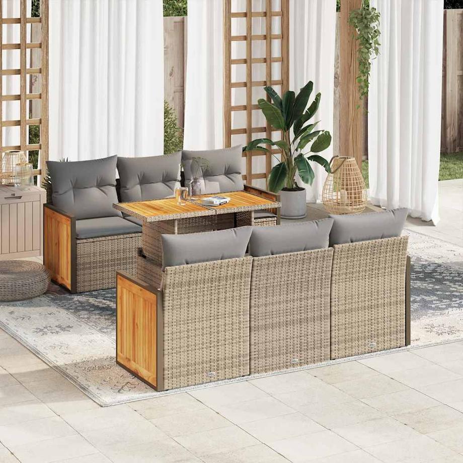 VidaXL Ensemble de canapés de jardin rotin synthétique  