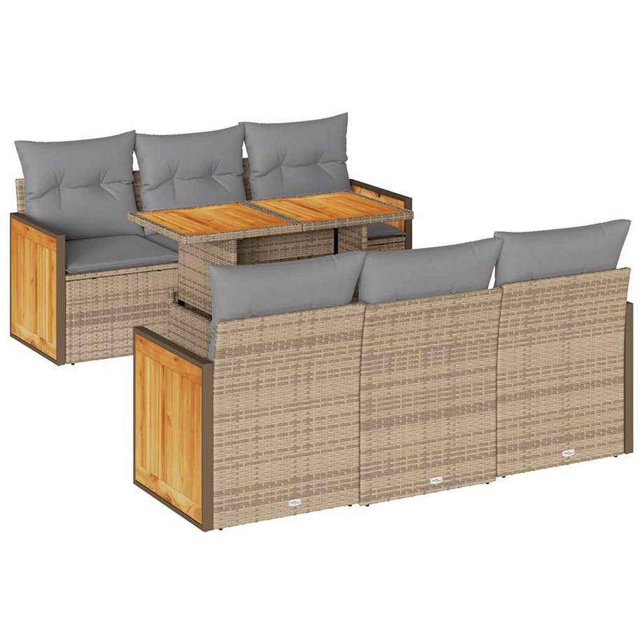 Ensemble de canapés de jardin rotin synthétique