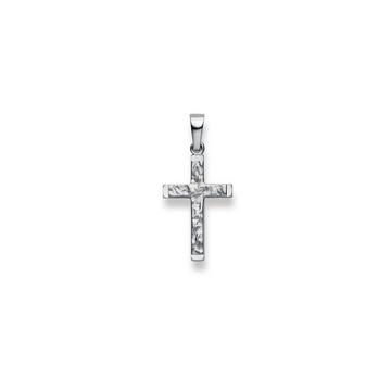 Pendentif croix en or blanc 750, 26x12mm