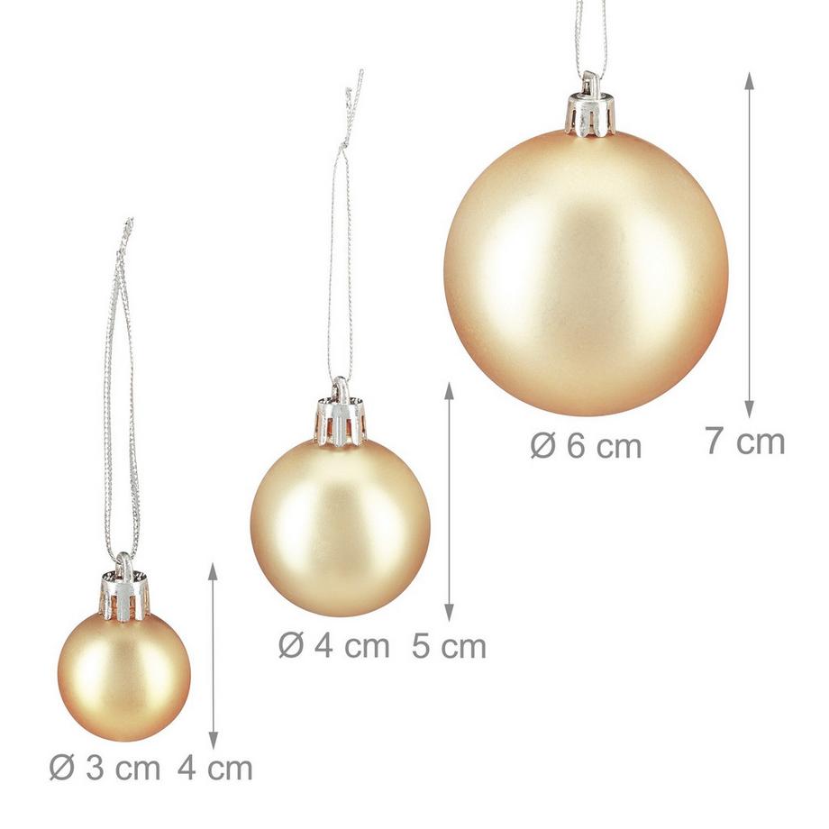 Northix Set di palline per albero di Natale, confezione da 100  