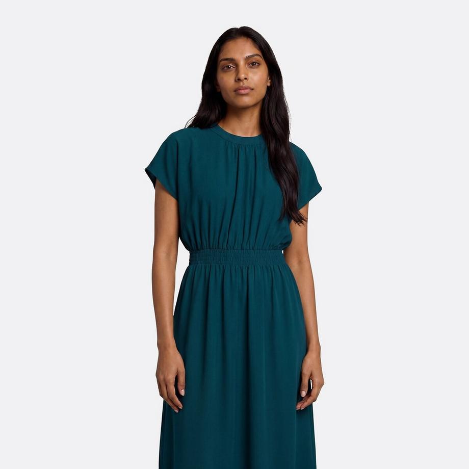 La Redoute Collections Robe longue évasée taille smockée  