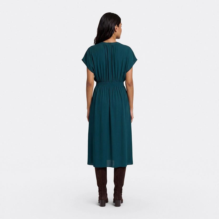 La Redoute Collections Robe longue évasée taille smockée  