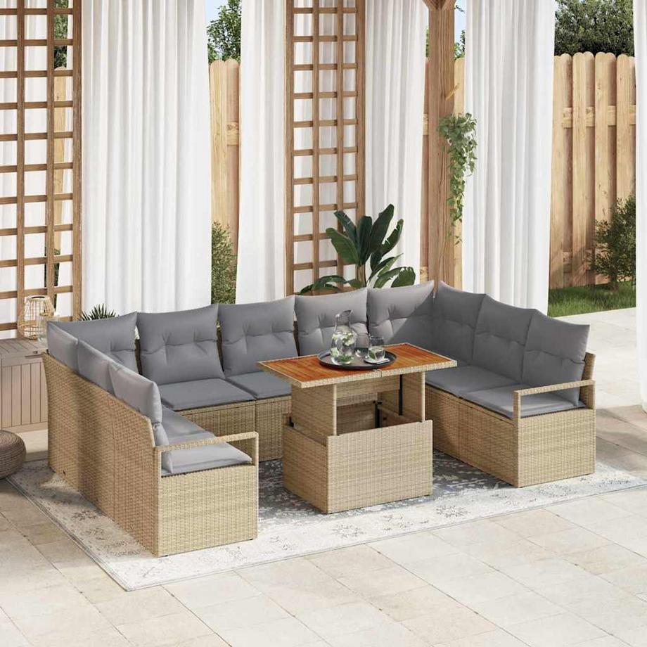 VidaXL Ensemble de canapé de jardin poly rattan  