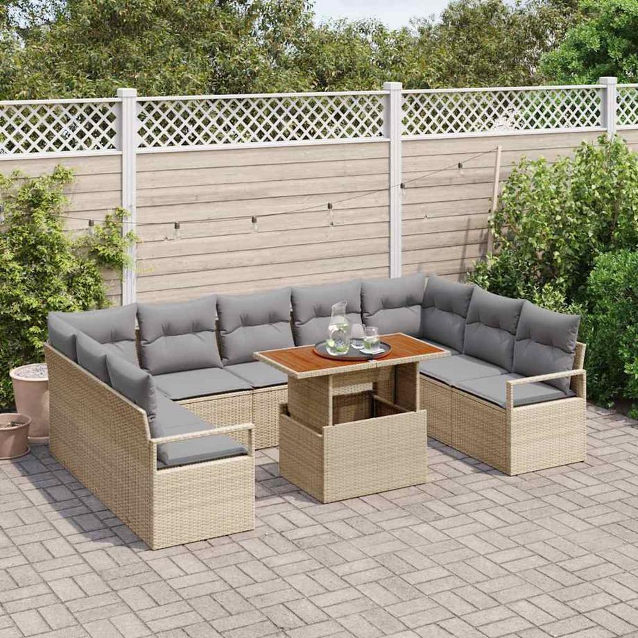 VidaXL Ensemble de canapé de jardin poly rattan  