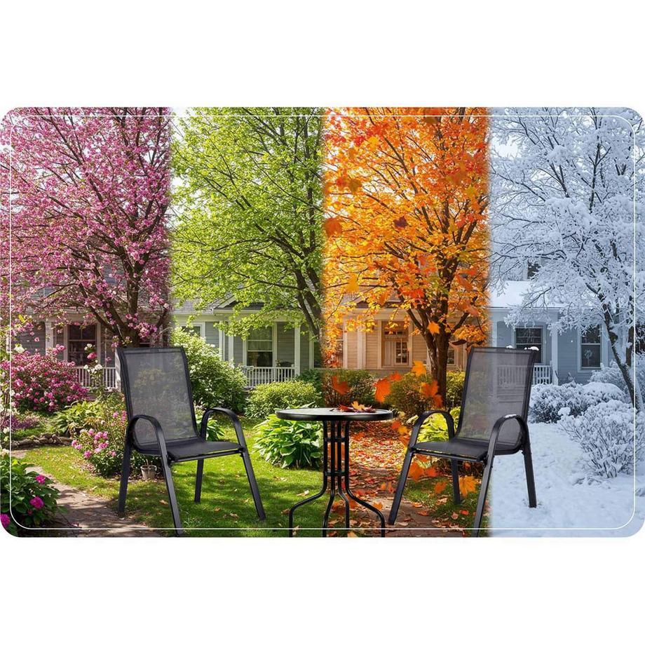 B2X Garten-Set: Runder Tisch und 2 Gartenstühle  