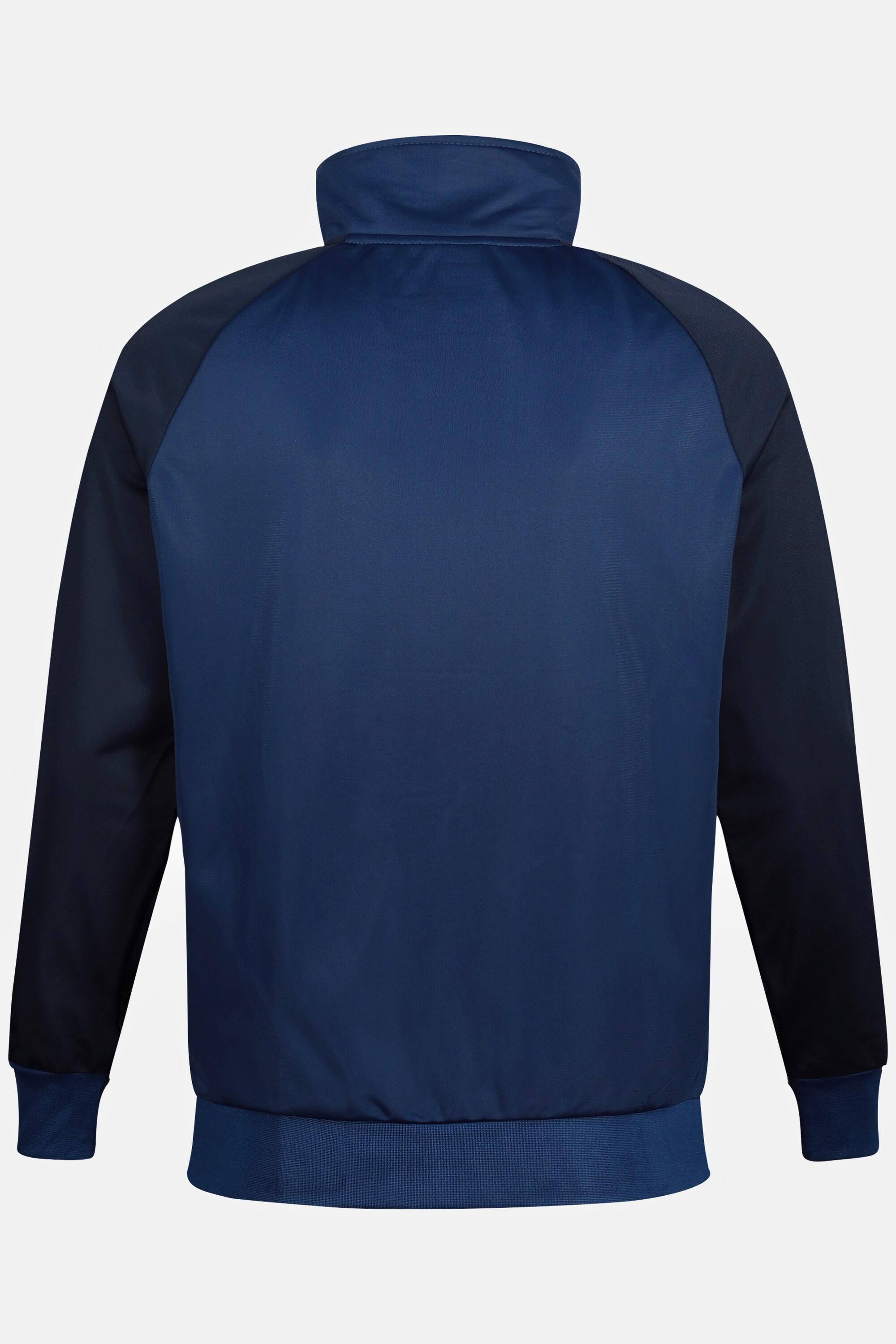 JP1880  Veste de survêtement JAY-PI, sweat, col montant bleu 