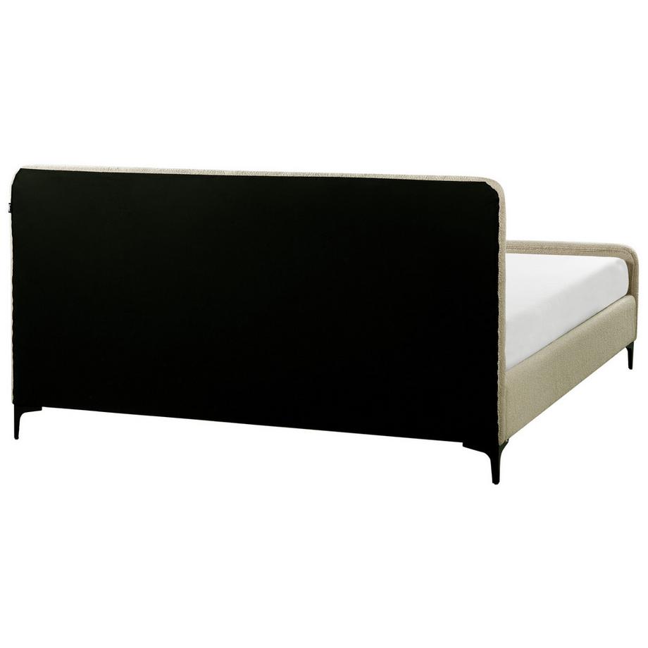 Beliani Bett mit Lattenrost aus Bouclé Minimalistisch LUNAN  