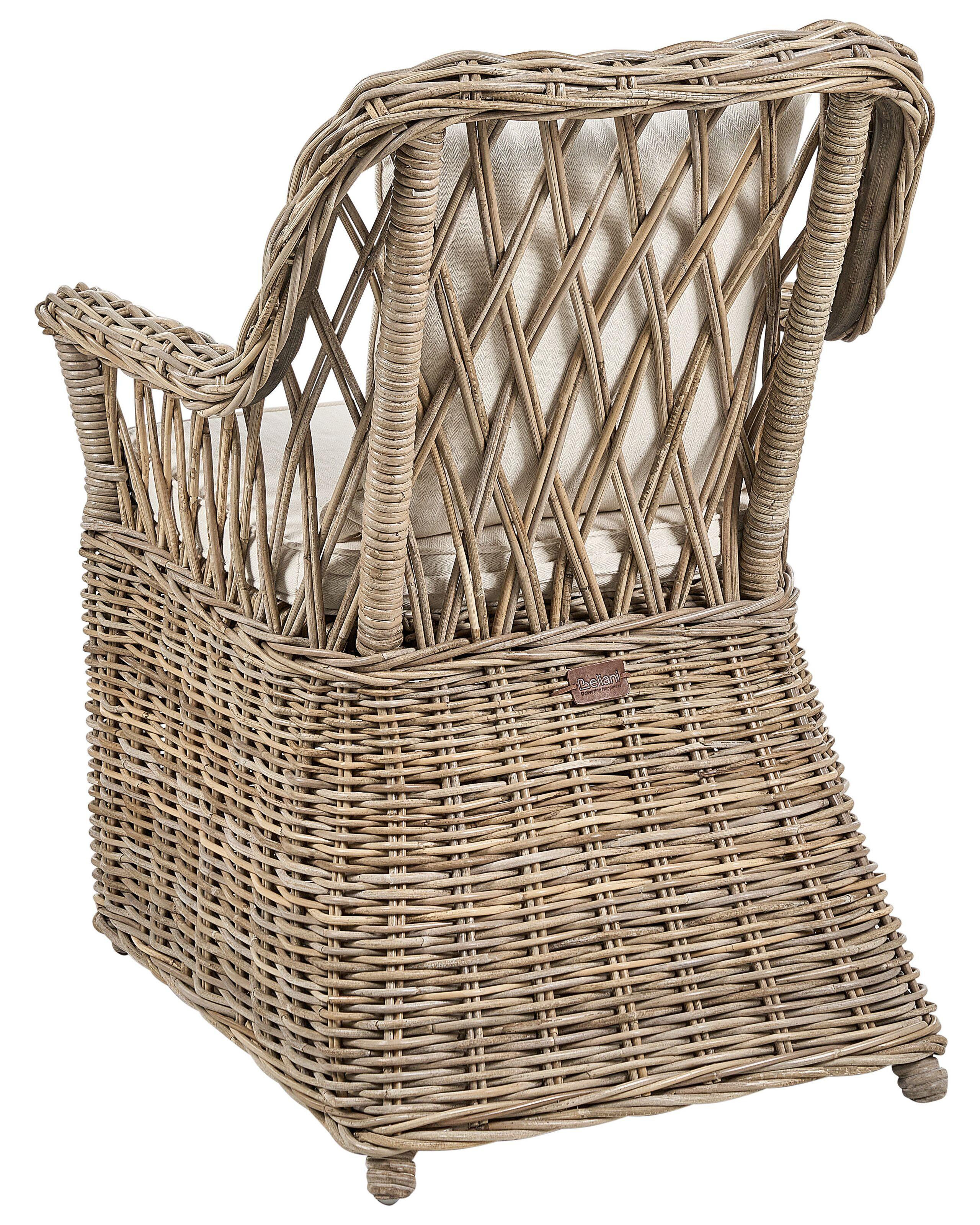 Beliani  Gartensessel 2er Set aus Rattan Klassisch MAROS II 