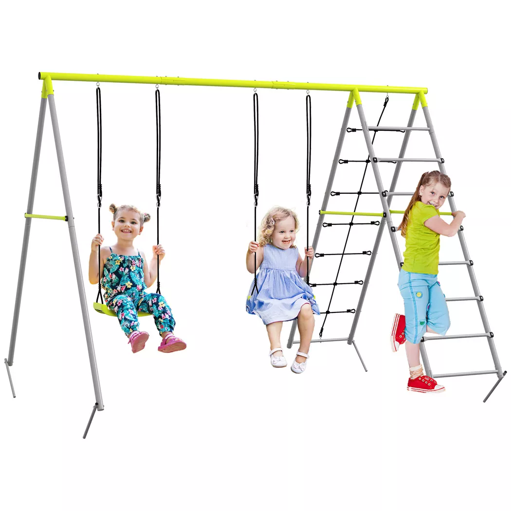 Outsunny - Kinderschaukel, One Size, Grün