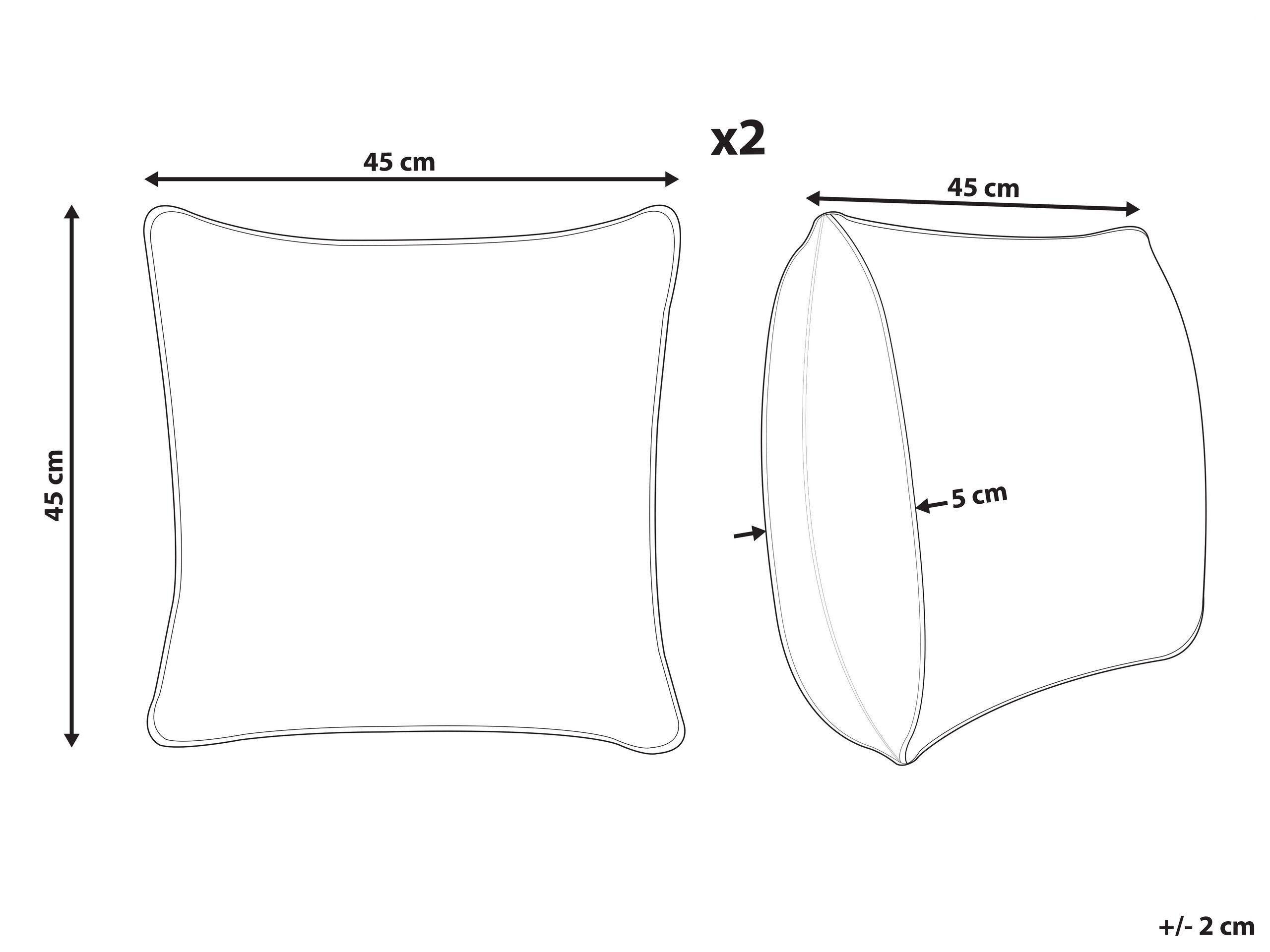 Beliani Set di 2 cuscini en Velluto Moderno CHOISYA  