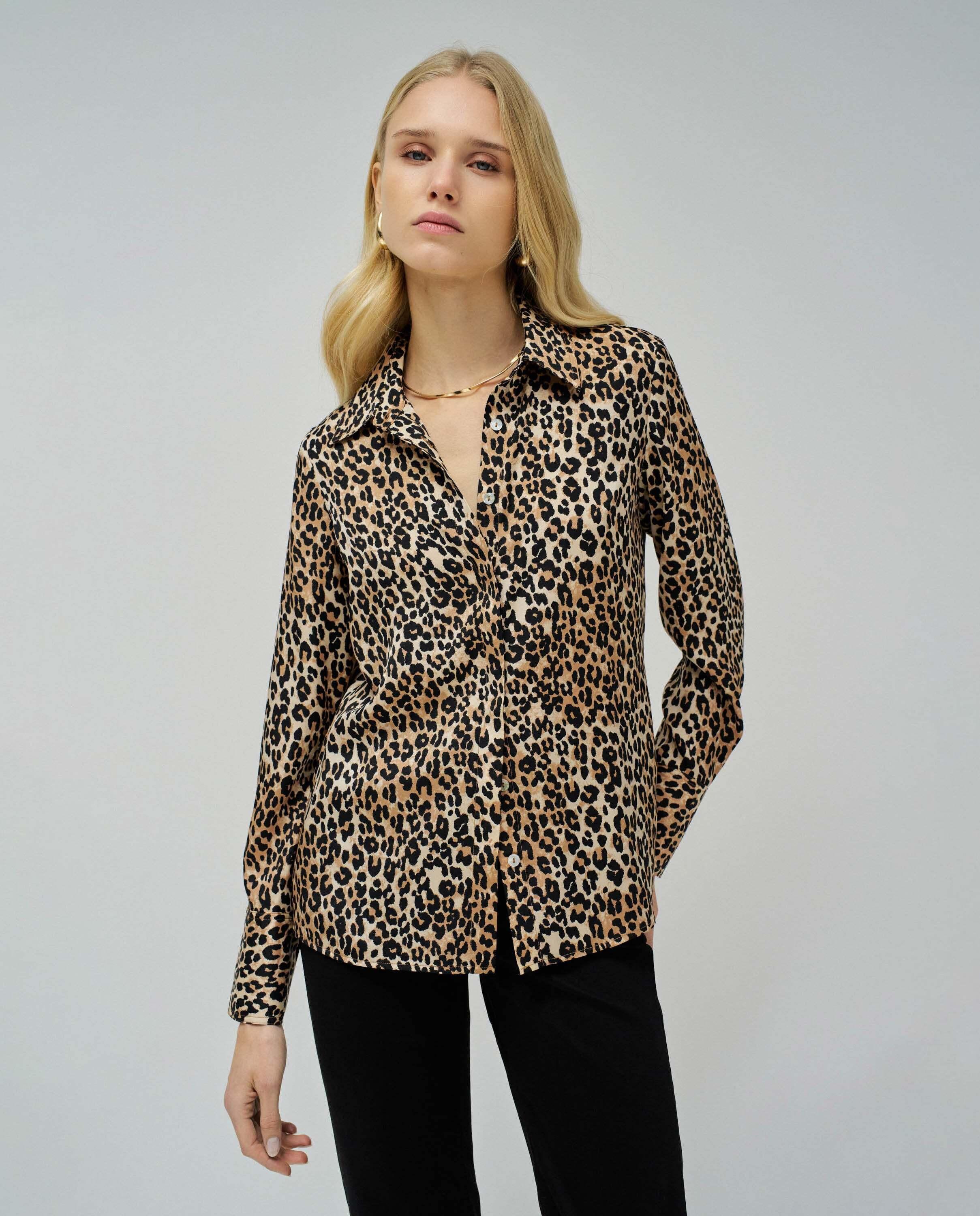 Salsa Langarm Leopardenmuster Bluse  