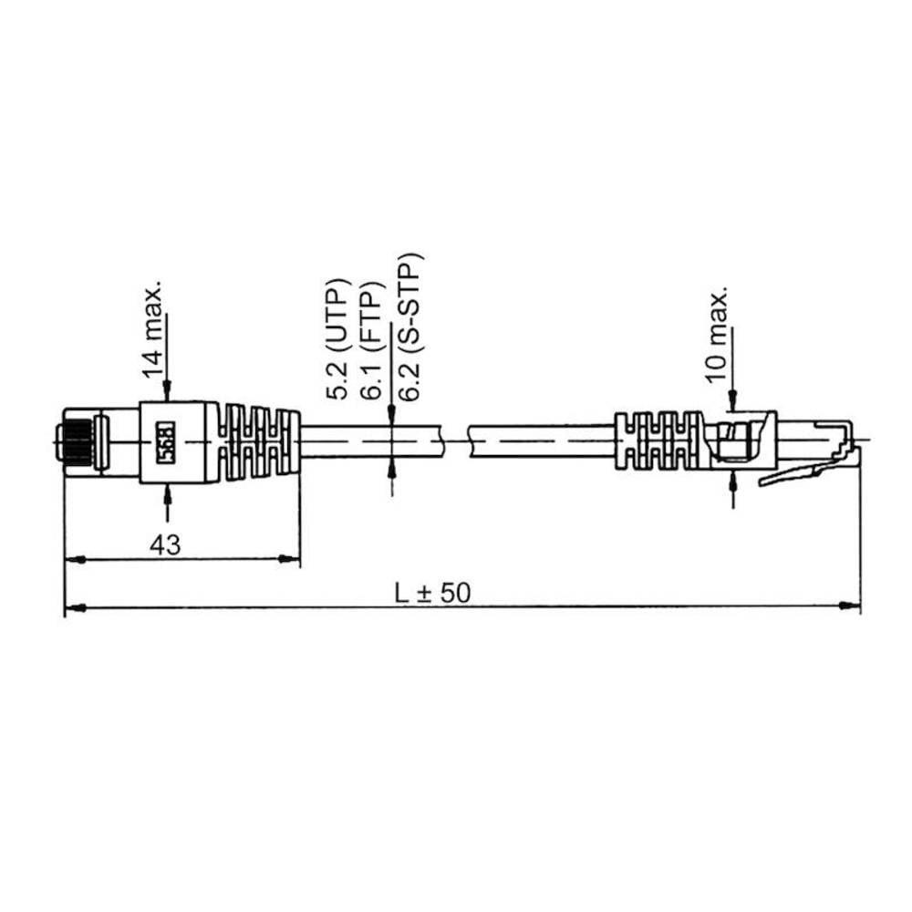 Telegärtner  L00006A0034 RJ45 Cavo di rete, cavo patch CAT 6A S/FTP 25.00 m Grigio Ritardante di fiamma, con pro 