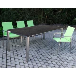 mutoni Table de jardin Nevio 20 anthracite nuageux 150-210x90  