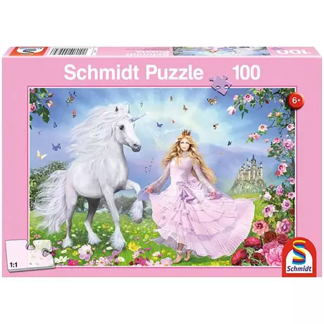 Schmidt  Puzzle Prinzessin der Einhörner (100Teile) 