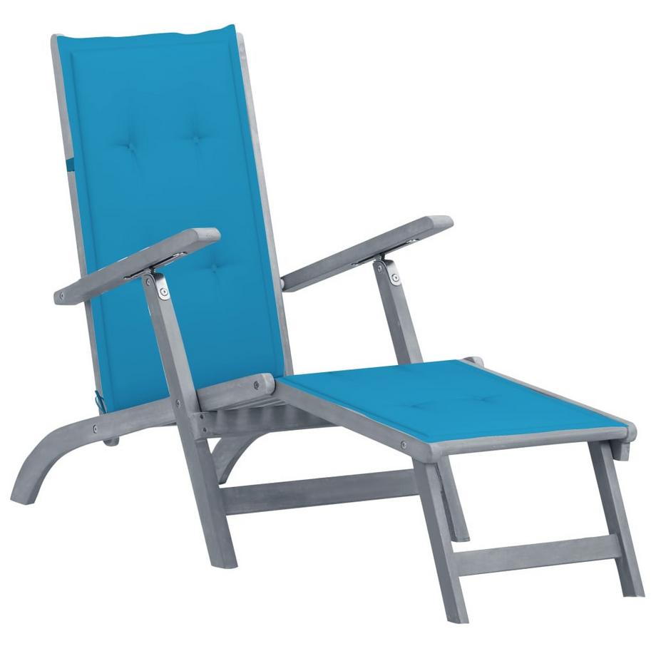 Chaise longue bois d'acacia