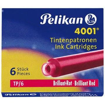 PELIKAN Tinte 4001 TP/6 301192 brillantrot 6 Stück
