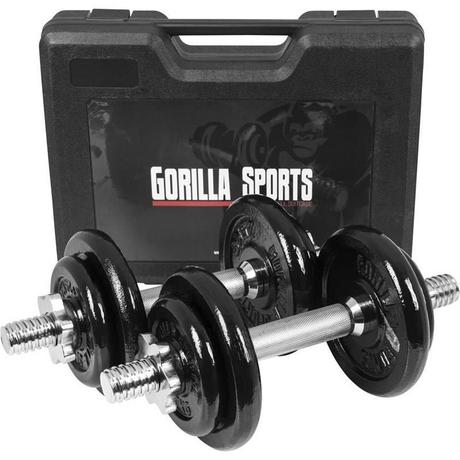 Gorilla Sports  Kurzhantelset inkl. Koffer 