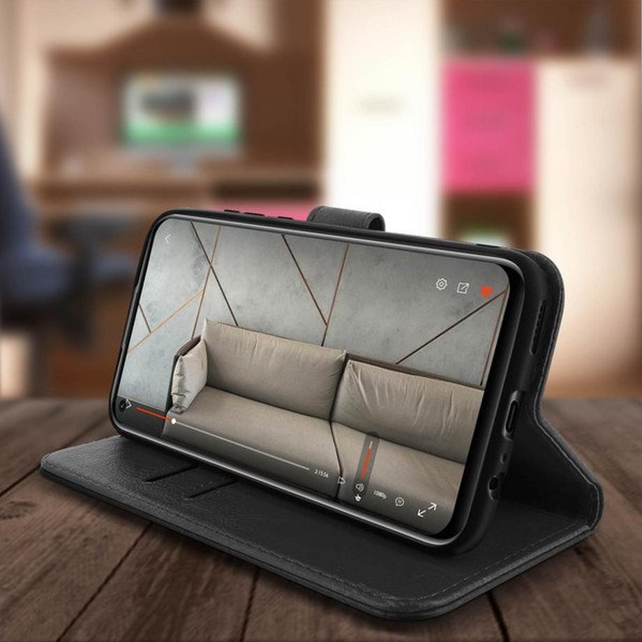 Avizar  Housse Huawei P40 Lite E Clapet - Noir 