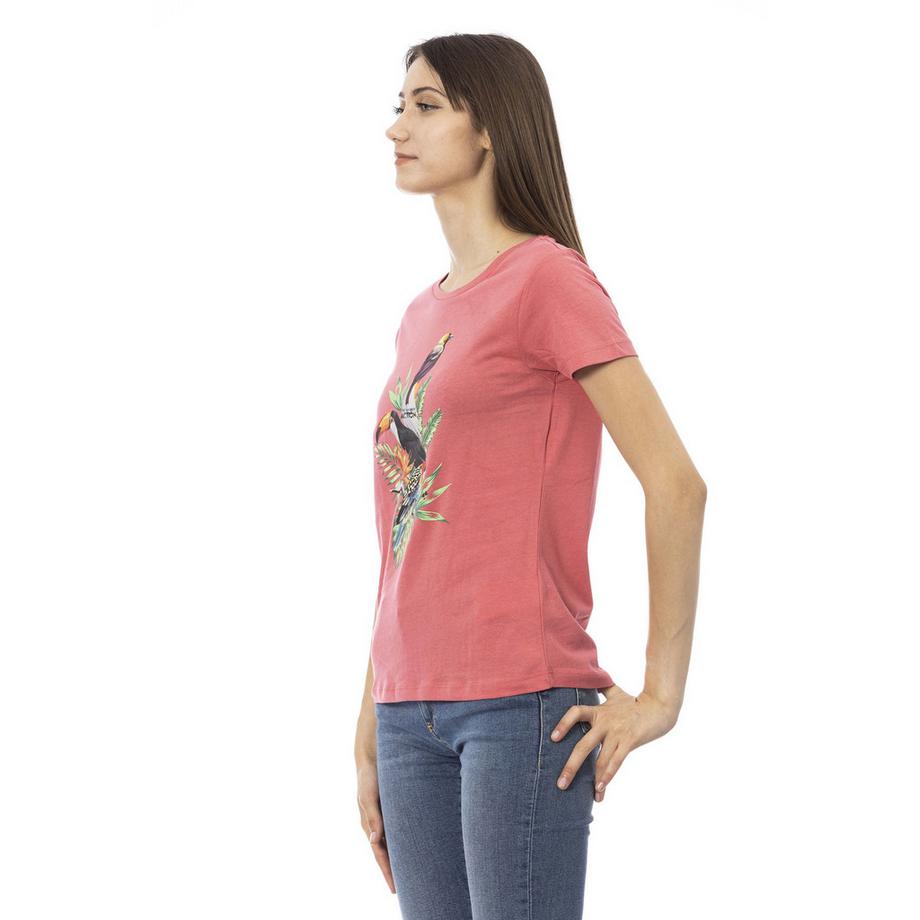 TRUSSARDI T-shirt avec imprimé oiseau tropical  